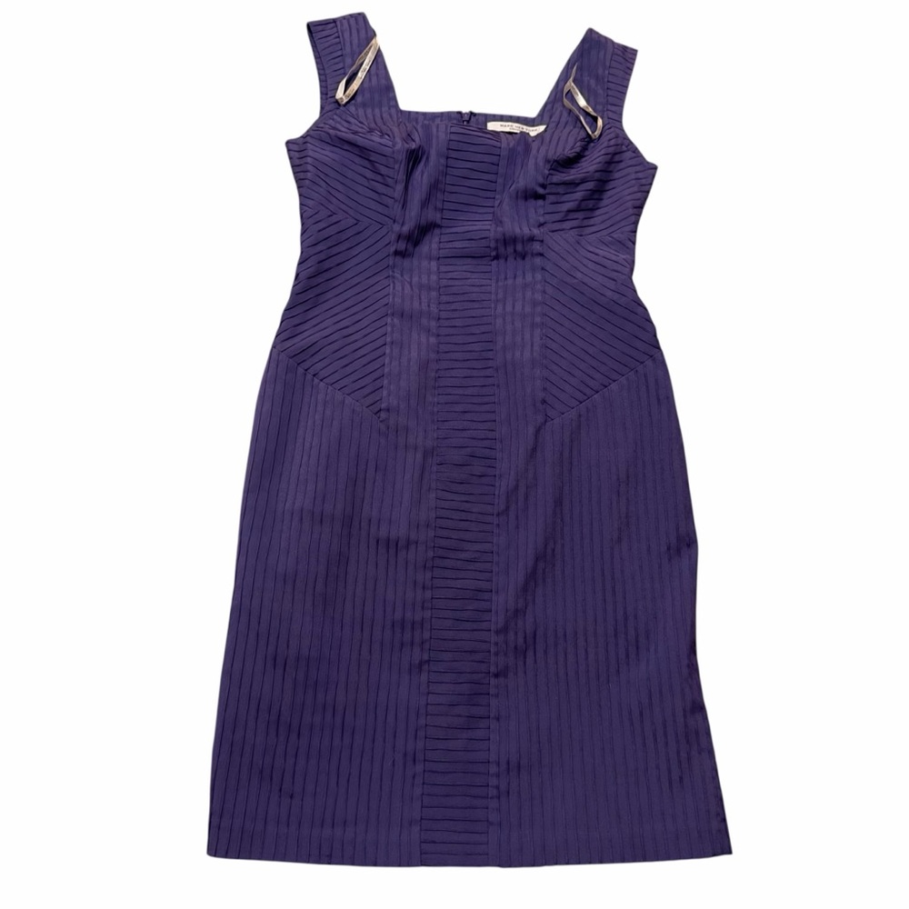 Marc New York Andrew Marc Purple Sheath Dress Size‎ 4 | Textured Dress